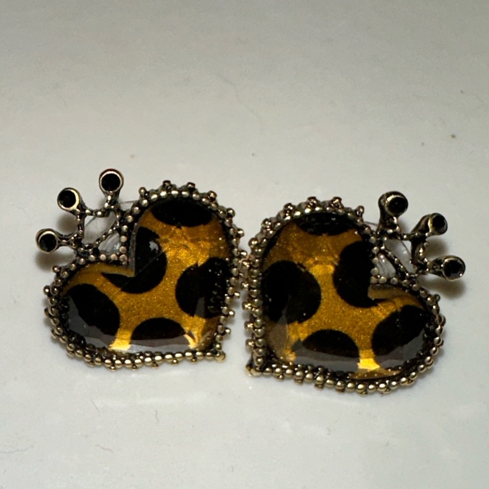 Betsey Johnson Heart Earrings